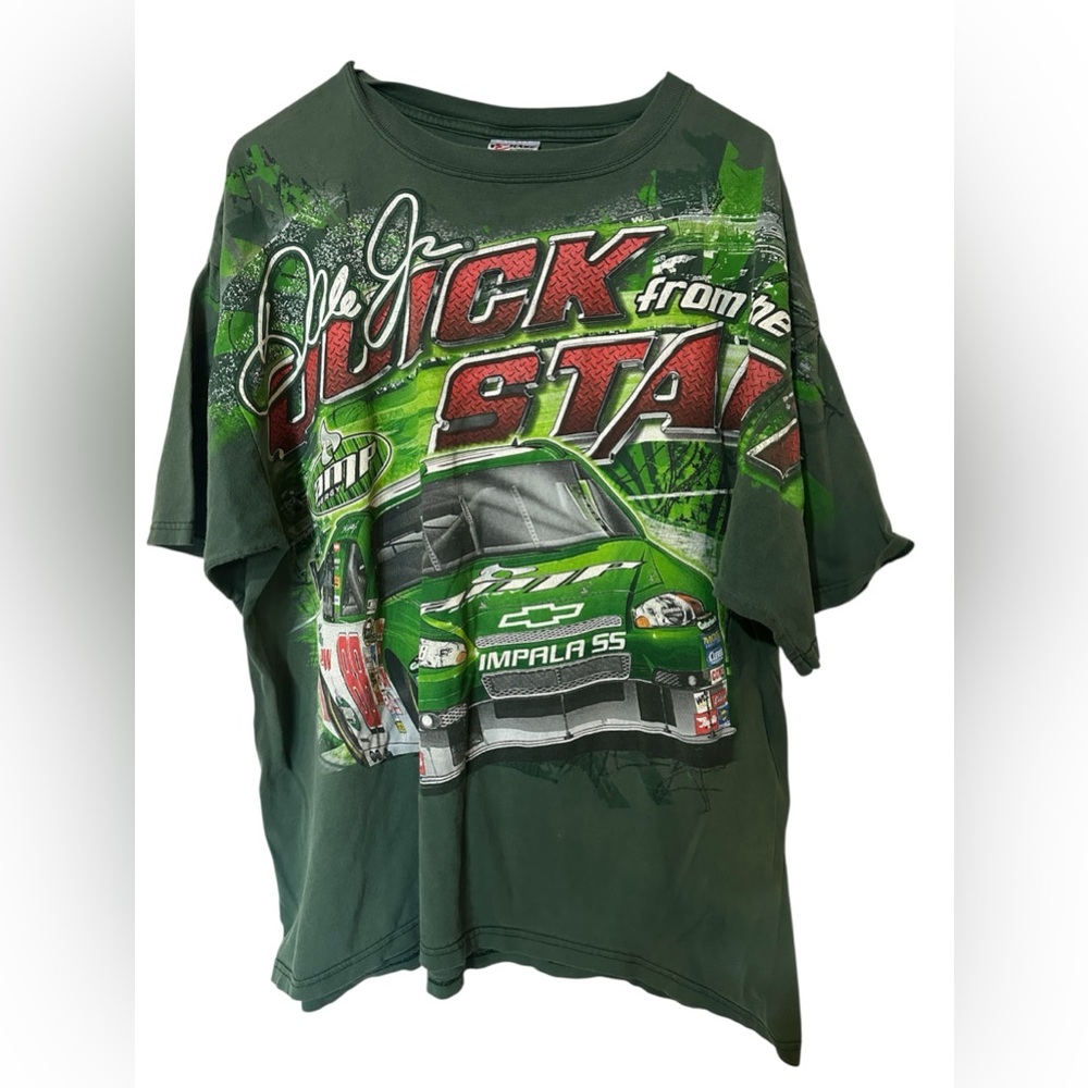 NASCAR vintage Chase Authentics Green Racing Graphic Tee
